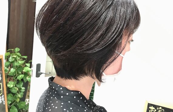 印西市の印西牧の原駅近くのhaircottagecocoではショートボブも人気です！